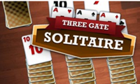 Dėliokite kortas pagal Solitaire taisykles į tris kalades. 